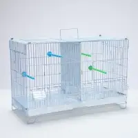 Клетка для птиц пролётная укомплектованная Bd=5/2w, 62&times;27&times;40 см, белая