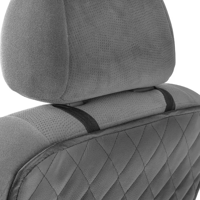 Накидка-незапинайка на спинку сиденья Cartage, экокожа, ромб, черный, 60&times;40 см, черный