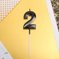 Свеча для торта, цифра «2», 11,5 х 2,3 см