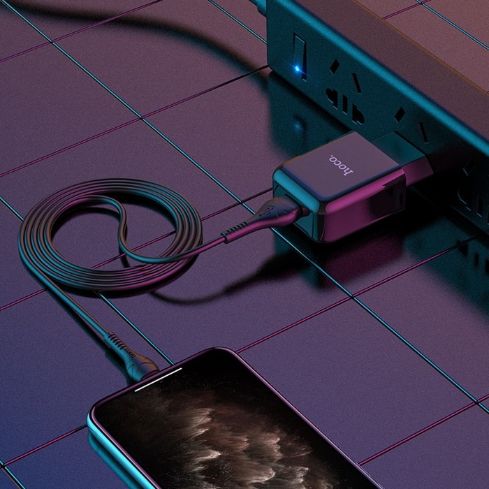 Сетевое зарядное устройство Hoco N2, USB - 2.1 А, черный Сетевое зарядное устройство Hoco N2, USB - 2.1 А, черный
