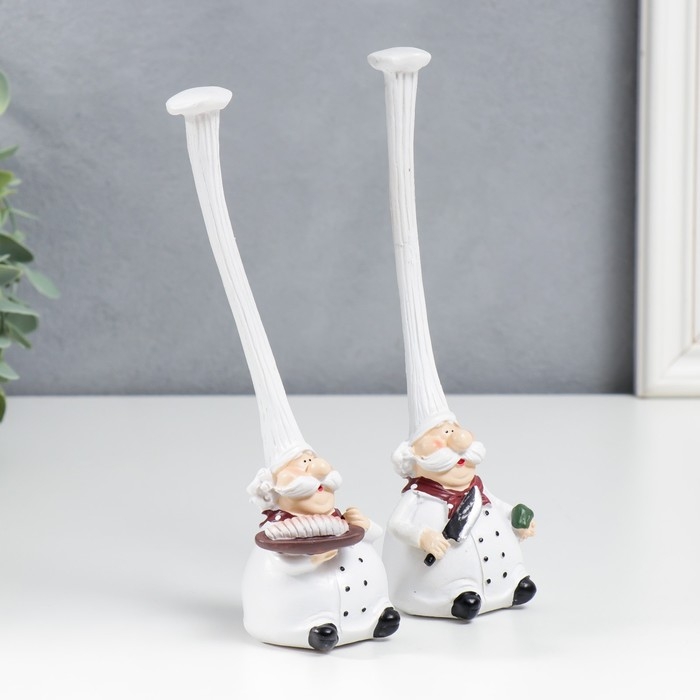 Сувенир полистоун  Сувенир полистоун "Усатые повара в длинных колпаках" набор 2 шт 20х6 см