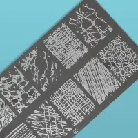 Пластина для стемпинга металлическая &laquo;Lines&raquo;, 12&times;6 см