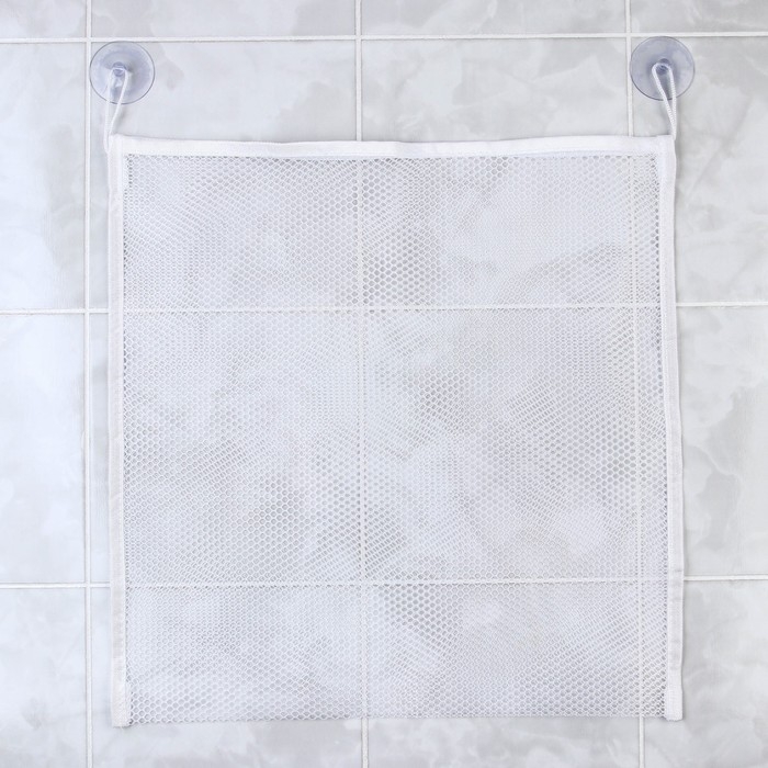 Сетка для хранения игрушек в ванной, цвет белый Сетка для хранения игрушек в ванной, цвет белый