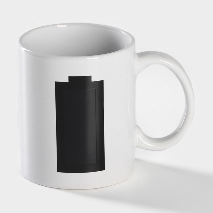 Кружка - хамелеон керамическая Доляна «Заряд энергии», 350 мл, цвет белый Кружка - хамелеон керамическая Доляна «Заряд энергии», 350 мл, цвет белый