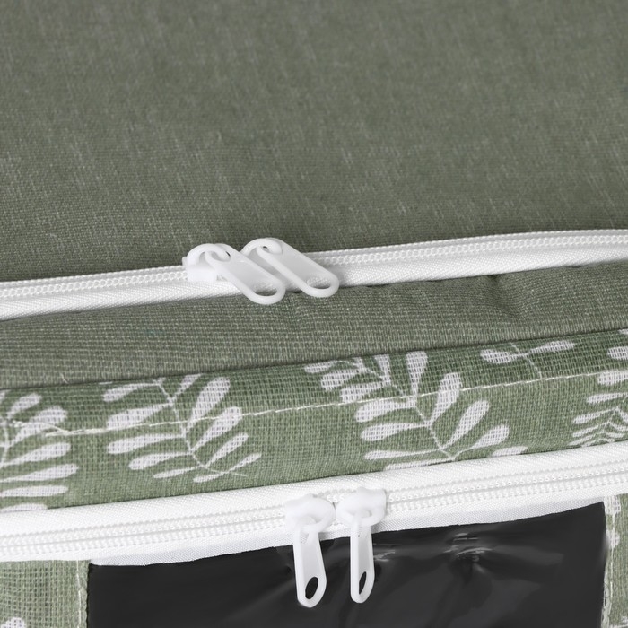 Кофр для хранения вещей Доляна Leaves, 50×40×33 см, 66 литра, цвет зелёный Кофр для хранения вещей Доляна Leaves, 50×40×33 см, 66 литра, цвет зелёный