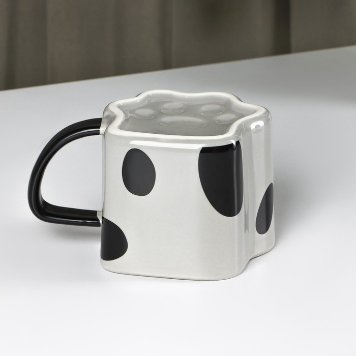 Кружка керамическая «Лапа тигра», 350 мл, цвет серый Кружка керамическая «Лапа тигра», 350 мл, цвет серый