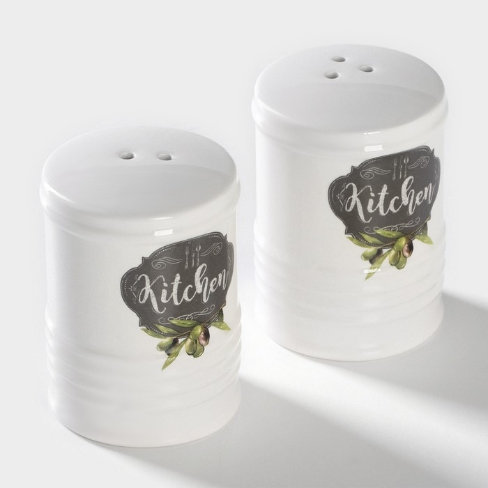 Набор для специй Доляна «Гурман», 2 предмета: солонка, перечница, 120 мл Набор для специй Доляна «Гурман», 2 предмета: солонка, перечница, 120 мл