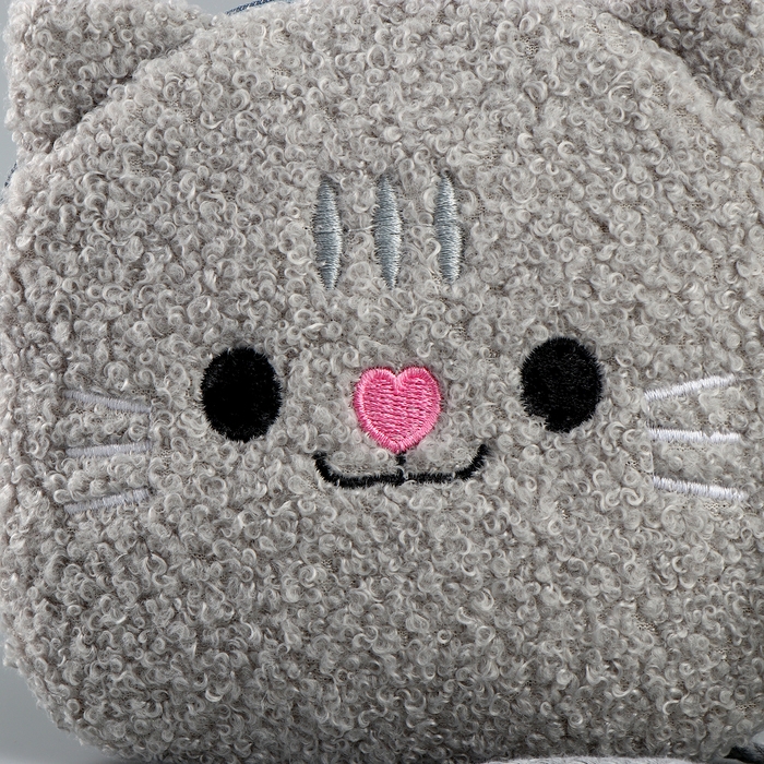 Мягкая сумка «Кошечка». цвет серый