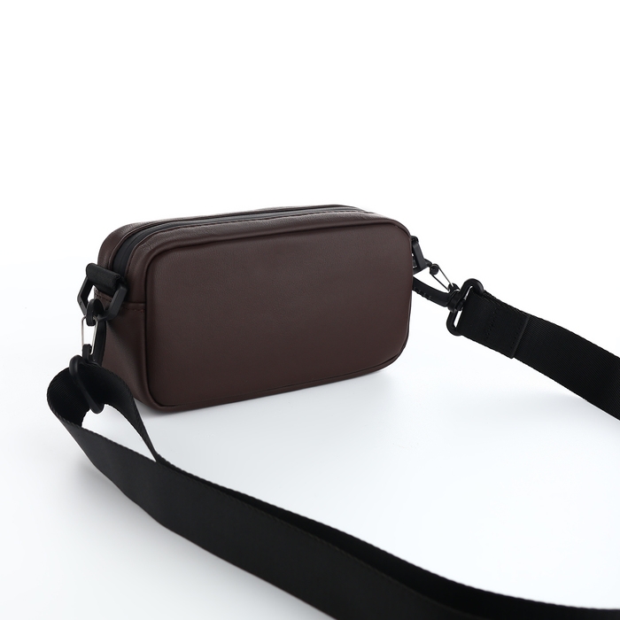 Сумка женская на молнии, TEXTURA, маленький размер, длинный ремень, цвет коричневый Сумка женская на молнии, TEXTURA, маленький размер, длинный ремень, цвет коричневый