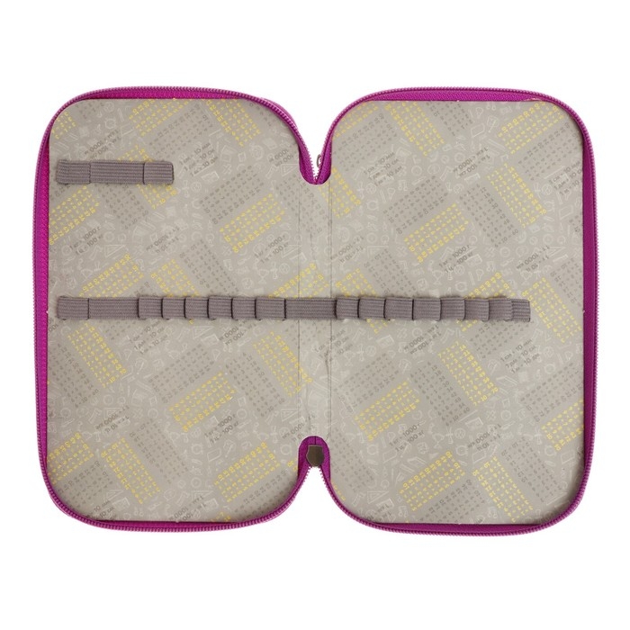 Пенал 2 секции, 125 х 205 х 40 мм, 81П26/2 Calligrata Пенал 2 секции, 125 х 205 х 40 мм, 81П26/2 Calligrata "Цветок" (объемный 3D-рисунок с эффектом металлика)