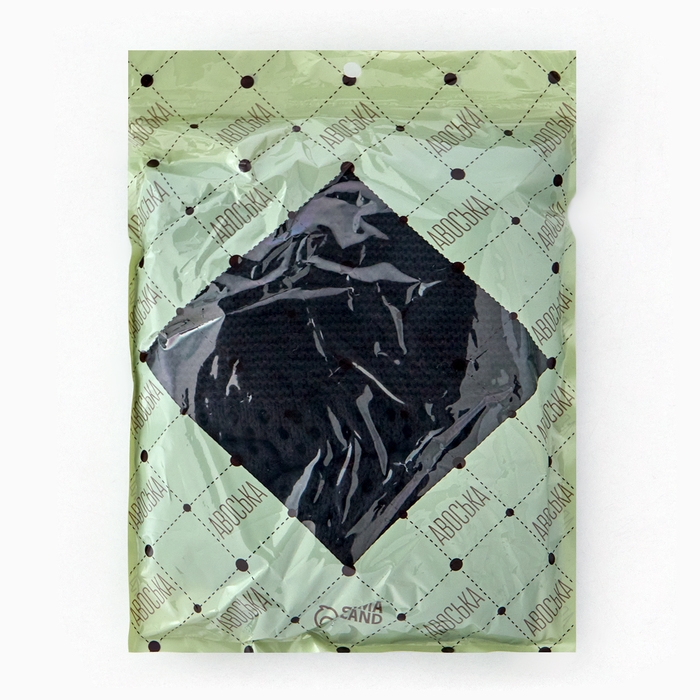 Авоська 38 х 62 см, ручка 22 см, клетка 0.5 см, черная Авоська 38 х 62 см, ручка 22 см, клетка 0.5 см, черная