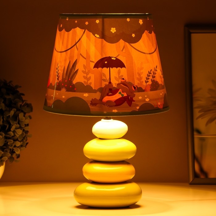 Настольная лампа "Лягушонок" Е14 15Вт зеленый 20х20х30 см RISALUX