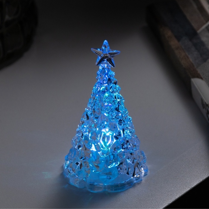 Фигура световая «Елочка» 10х6 см, от батареек 3хAG13 (в комплекте), свечение RGB Фигура световая «Елочка» 10х6 см, от батареек 3хAG13 (в комплекте), свечение RGB