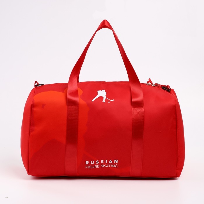 Сумка спортивная «RUSSIAN HOKEY», 47 x 28 x 24 см, цвет красный