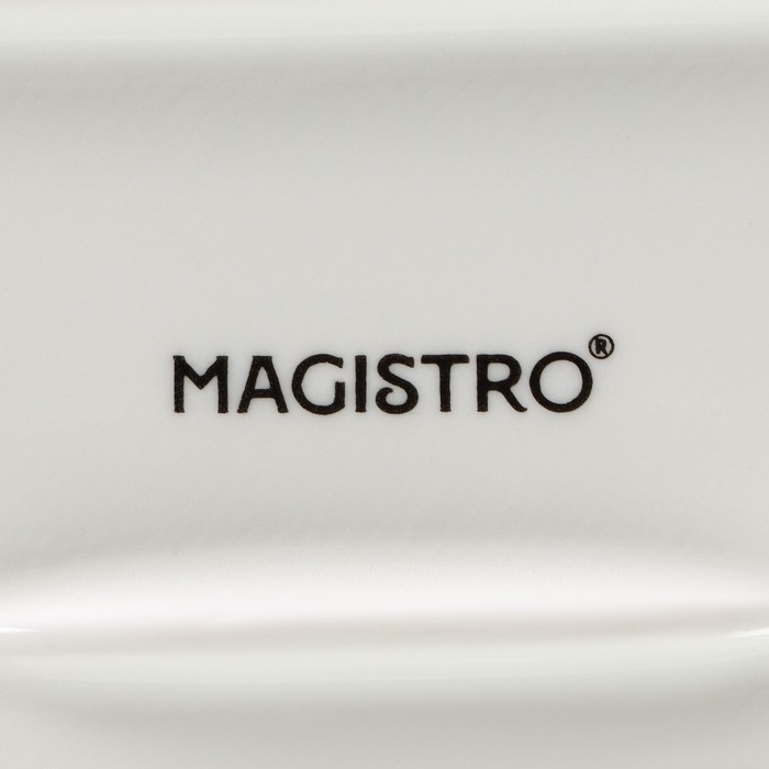 Блюдо для запекания прямоугольное Magistro «Бланш», 30×19 см, цвет белый Блюдо для запекания прямоугольное Magistro «Бланш», 30×19 см, цвет белый