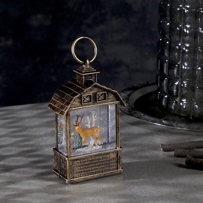 Светодиодная фигура «Фонарь с оленем» 7.5 × 14 × 4.2 см, пластик, батарейки AG13х3 (в комплекте), свечение тёплое белое Светодиодная фигура «Фонарь с оленем» 7.5 × 14 × 4.2 см, пластик, батарейки AG13х3 (в комплекте), свечение тёплое белое