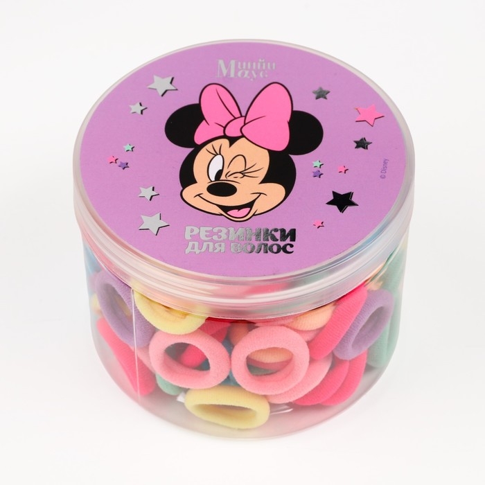 Набор резинок для волос 100 шт, 1.5 см, Минни Маус Набор резинок для волос 100 шт, 1.5 см, Минни Маус