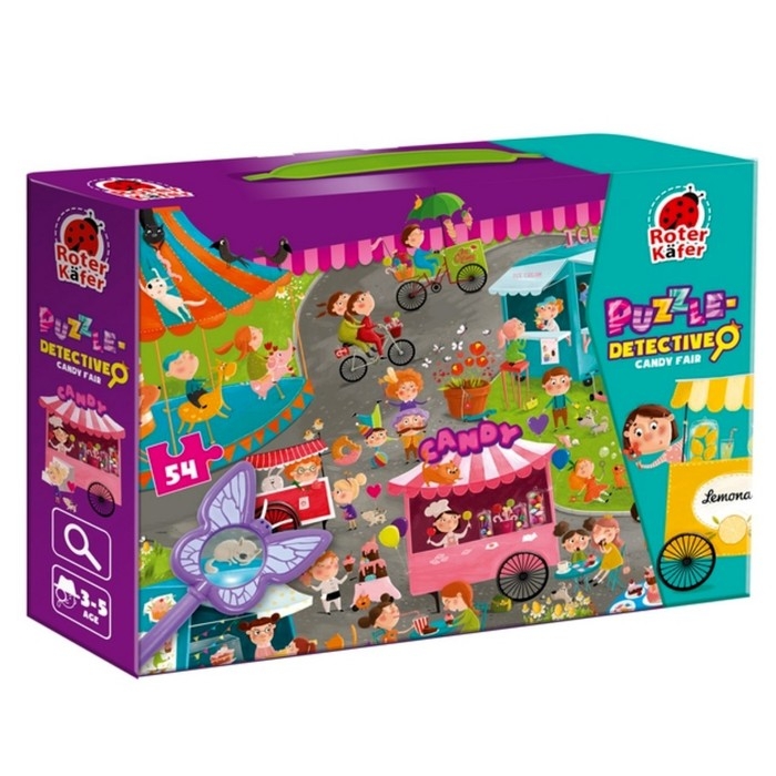 Пазл-детектив &laquo;Ярмарка сладостей&raquo;, лупа, маркер, постер, 54 элемента