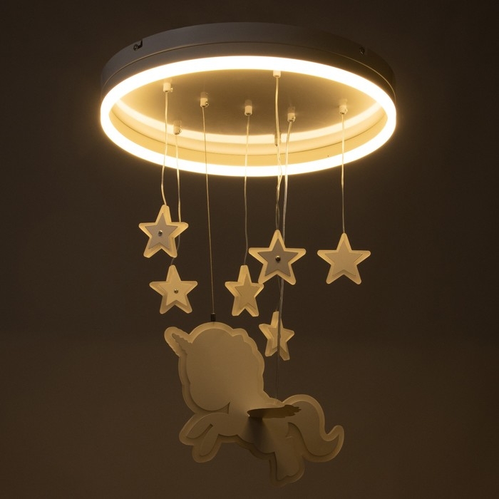 Люстра Люстра "Единорог" LED 58Вт 4000К белый 50х50х60 см BayerLux