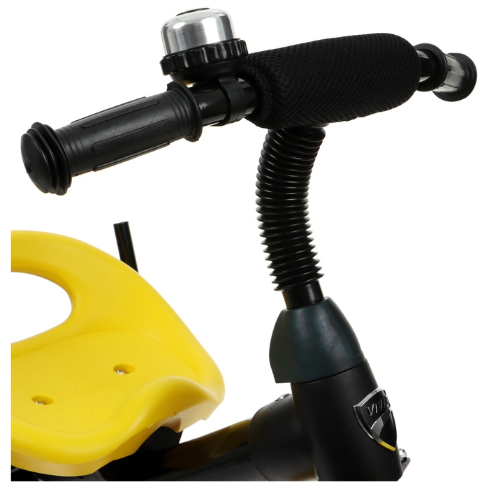 Велосипед трёхколёсный Vivat 1, принт абстракция чёрный/жёлтый Велосипед трёхколёсный Vivat 1, принт абстракция чёрный/жёлтый