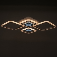 Люстра с ПДУ 1145/4WT LED 108Вт 3000-6000К+подсветка основания диммер белый 78х50х9 см BayerLux 5250