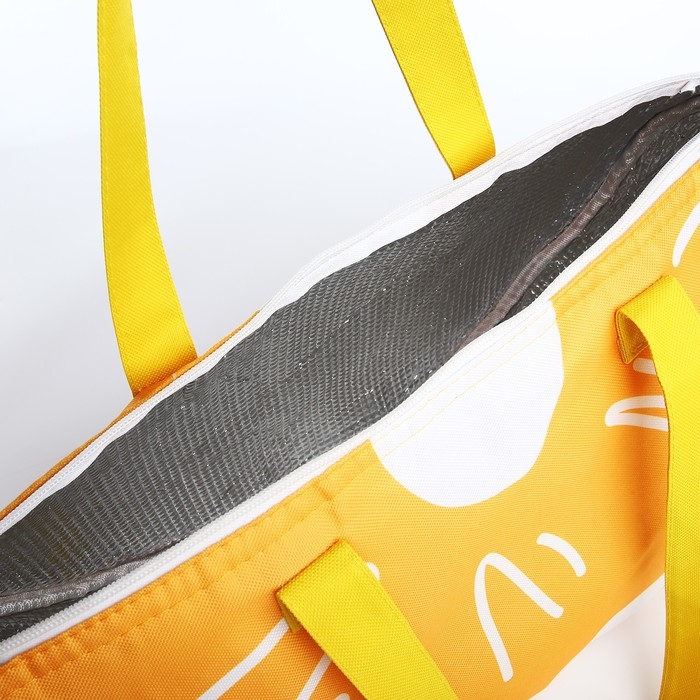 Термосумка на молнии, 10 л, цвет жёлтый Термосумка на молнии, 10 л, цвет жёлтый