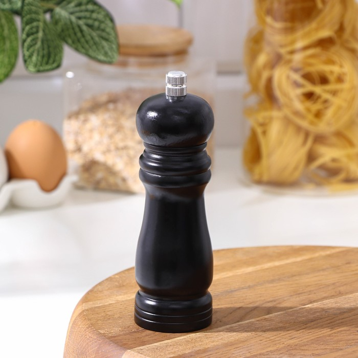 Мельница для специй Доляна, 15,5×4,5 см, металлический механизм, цвет чёрное дерево