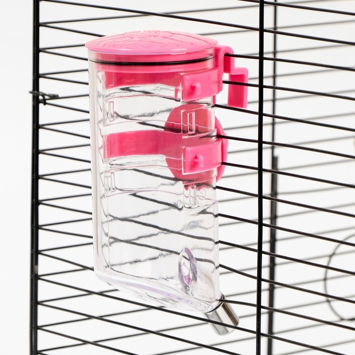 Поилка внешняя для клетки, 500 мл, розовая Поилка внешняя для клетки, 500 мл, розовая