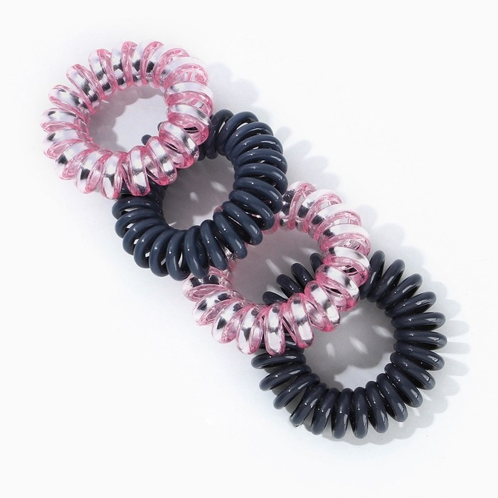 Резинки пружинки для волос новогодние «Загадай желание» на Новый год, набор 4 шт, d = 3,5 см Резинки пружинки для волос новогодние «Загадай желание» на Новый год, набор 4 шт, d = 3,5 см