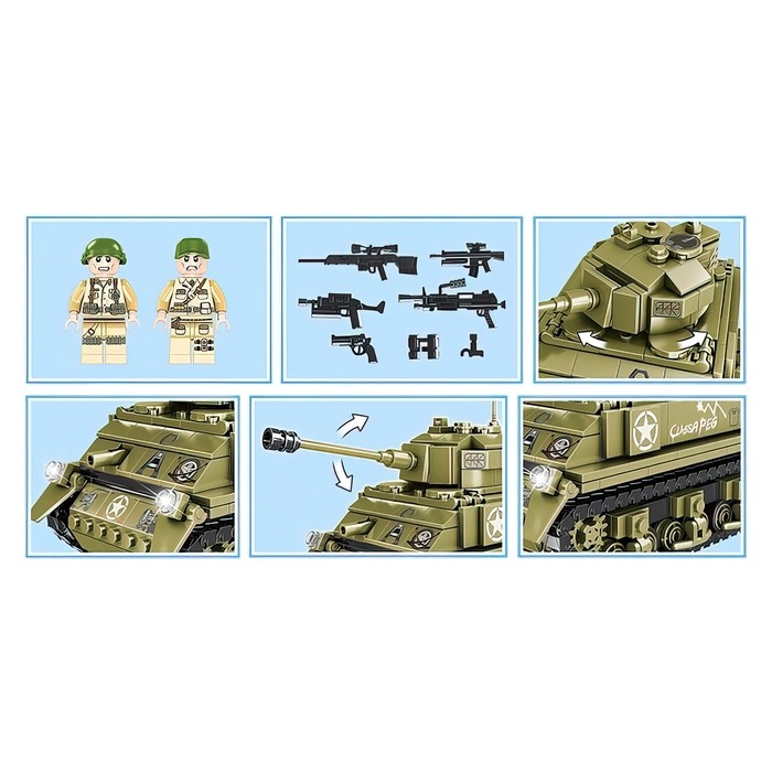 Конструктор «Армия. Шерман М4», 467 деталей Конструктор «Армия. Шерман М4», 467 деталей