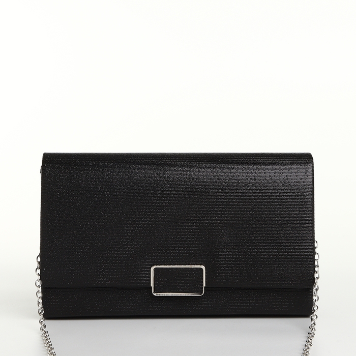 Сумка-клатч на магните, цвет чёрный