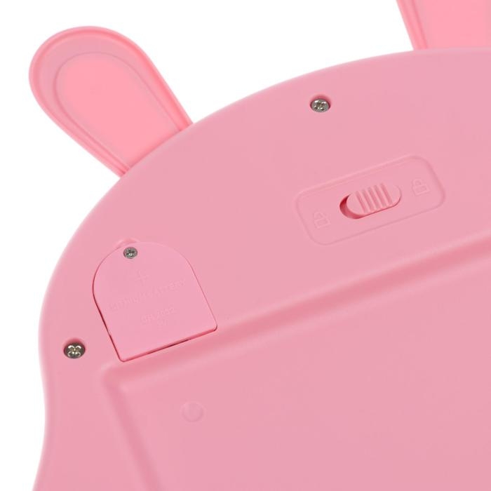 Планшет для рисования и заметок Luazon Планшет для рисования и заметок Luazon "Зайчик", 9", функция блокировки, розовый