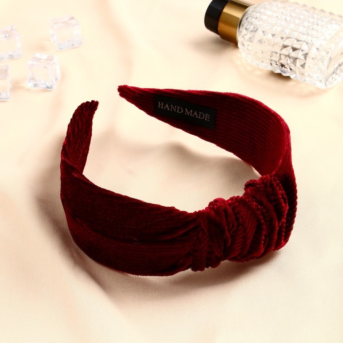 Ободок для волос Ободок для волос "Анисия" 4 см, бордовый