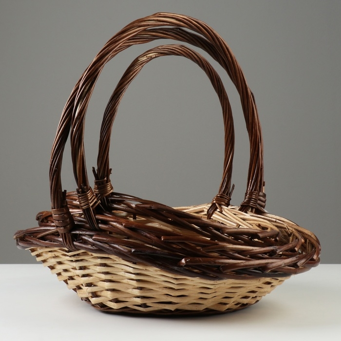 Набор корзин плетеных, 46x36x15/36 см, 40x30x14/32 см, 35x26x13/29 см, 3 шт, ива