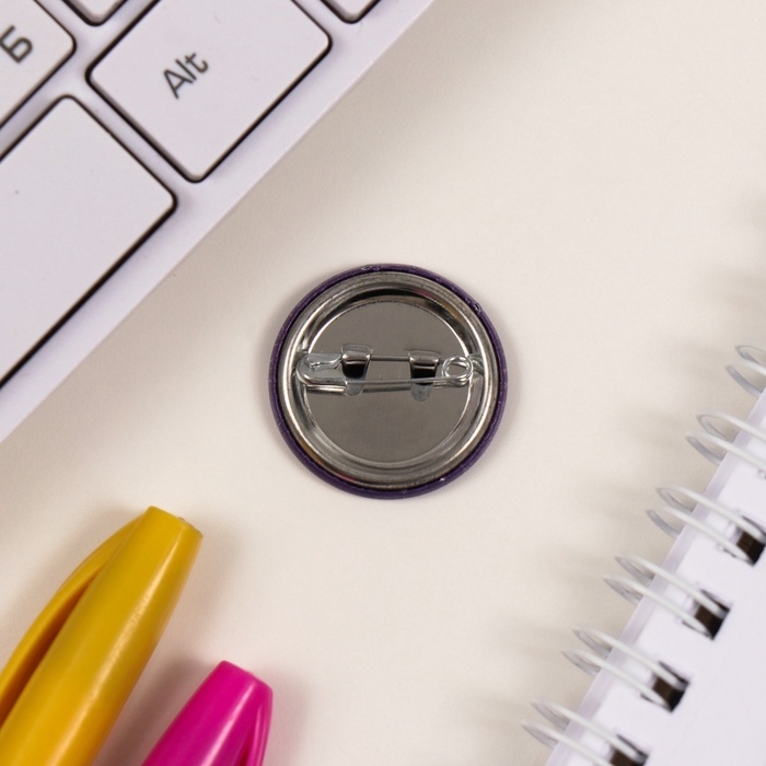 Значки закатные набор 8 шт d=25 мм Значки закатные набор 8 шт d=25 мм "Сиреневые" 16,5х17 см