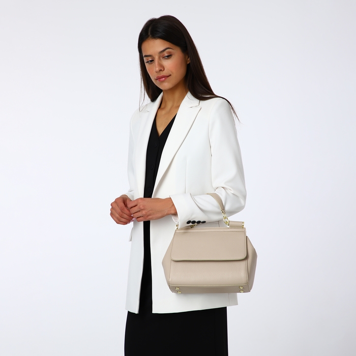 Сумка женская на магните TEXTURA, маленький размер, цвет молочный Сумка женская на магните TEXTURA, маленький размер, цвет молочный