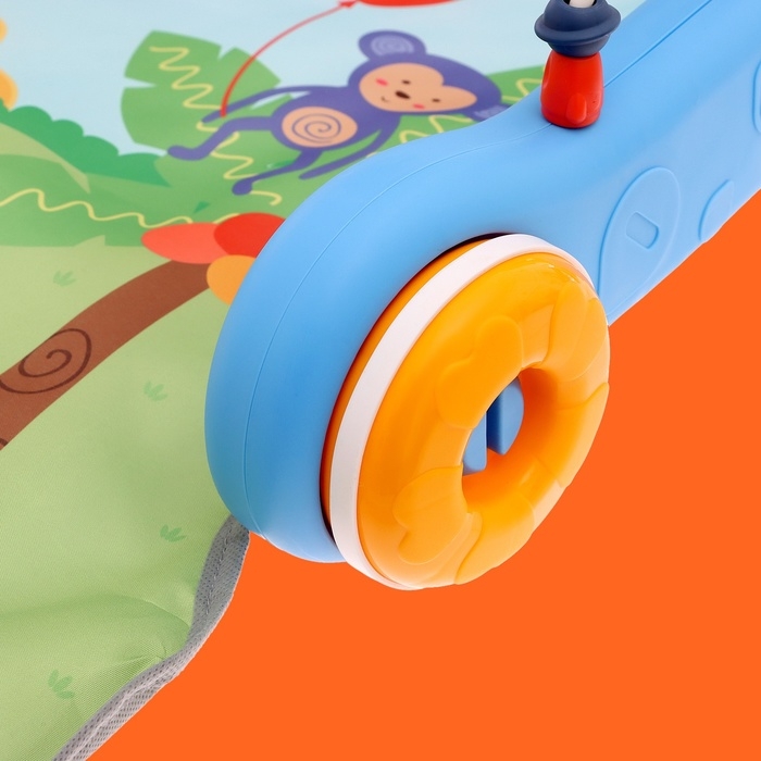 Развивающий коврик-каталка «Сафари», 2 в 1, звуковые эффекты, цвет синий Развивающий коврик-каталка «Сафари», 2 в 1, звуковые эффекты, цвет синий