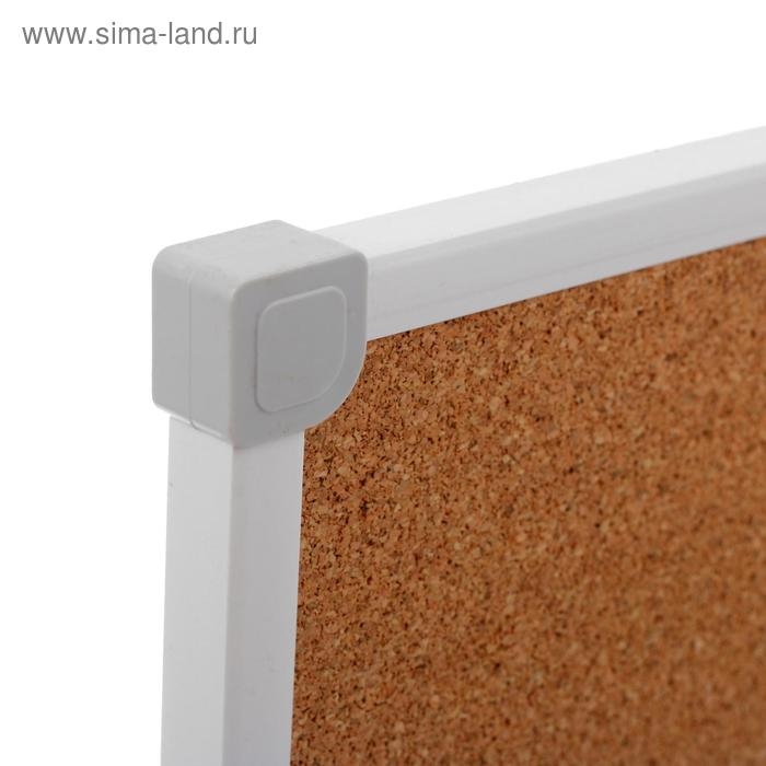 Доска пробковая А2, 45х60 см, Calligrata, в ПВХ рамке белого цвета Доска пробковая А2, 45х60 см, Calligrata, в ПВХ рамке белого цвета