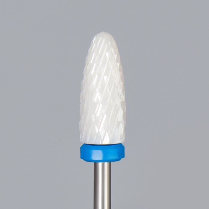 Фреза керамическая для маникюра «Кукуруза», средняя нарезка, 6 × 15 мм, в пластиковом футляре, цвет белый Фреза керамическая для маникюра «Кукуруза», средняя нарезка, 6 × 15 мм, в пластиковом футляре, цвет белый