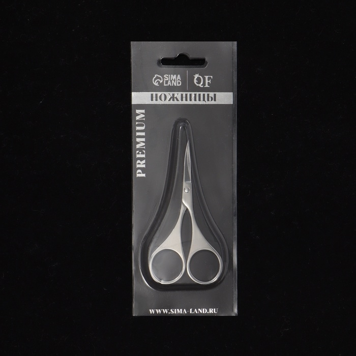 Ножницы маникюрные «Premium», загнутые, 9 см, на блистере, цвет серебристый Ножницы маникюрные «Premium», загнутые, 9 см, на блистере, цвет серебристый