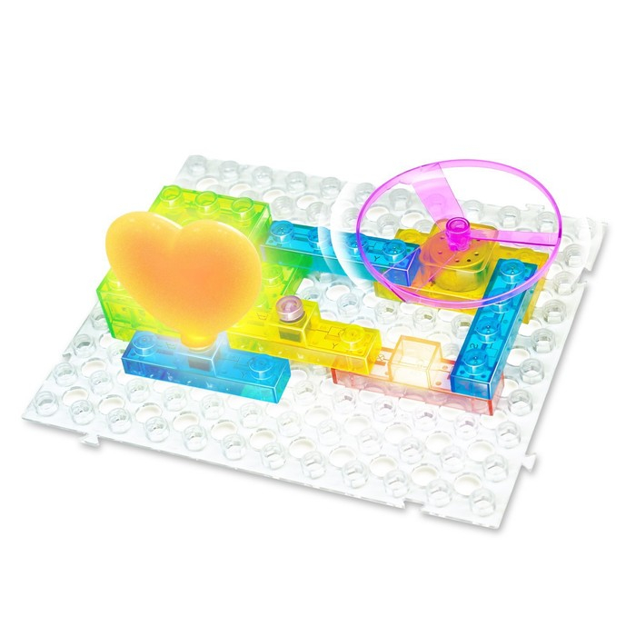 Конструктор блочный-электронный «В мире электроники», 59 схем, 19 деталей