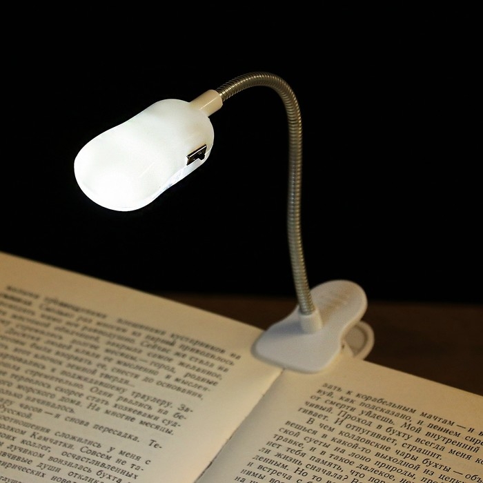 Лампа на прищепке Лампа на прищепке "Лучик" 2хLED 23х2,7х5,8 см