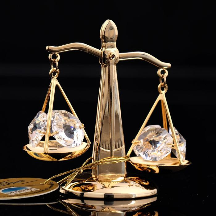 Сувенир «Весы», 7×4×7 см, с кристаллами Сувенир «Весы», 7×4×7 см, с кристаллами