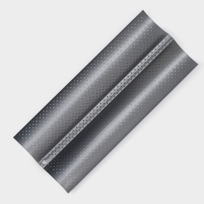 Форма для выпечки перфорированная Доляна «Хлеб. Багет», 38×16,5×2,5 см, антипригарное покрытие Форма для выпечки перфорированная Доляна «Хлеб. Багет», 38×16,5×2,5 см, антипригарное покрытие