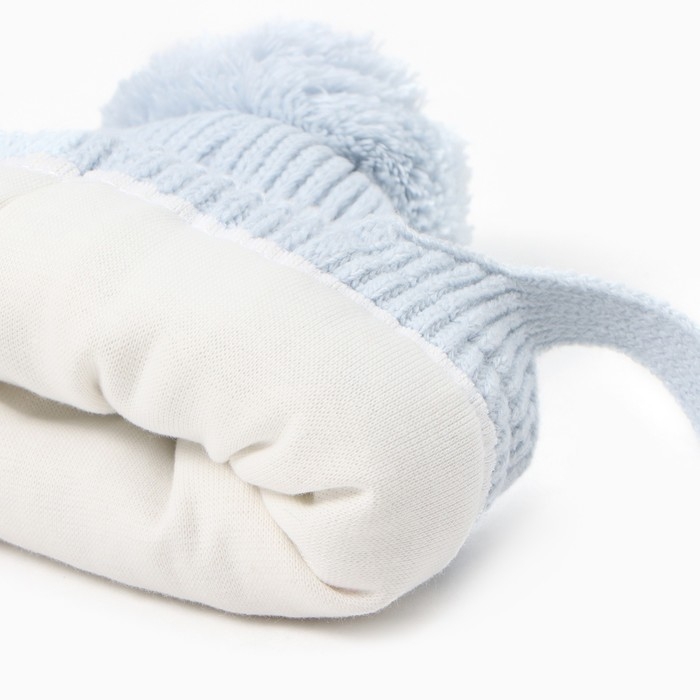 Шапка детская, цвет голубой, размер 36-38 Шапка детская, цвет голубой, размер 36-38