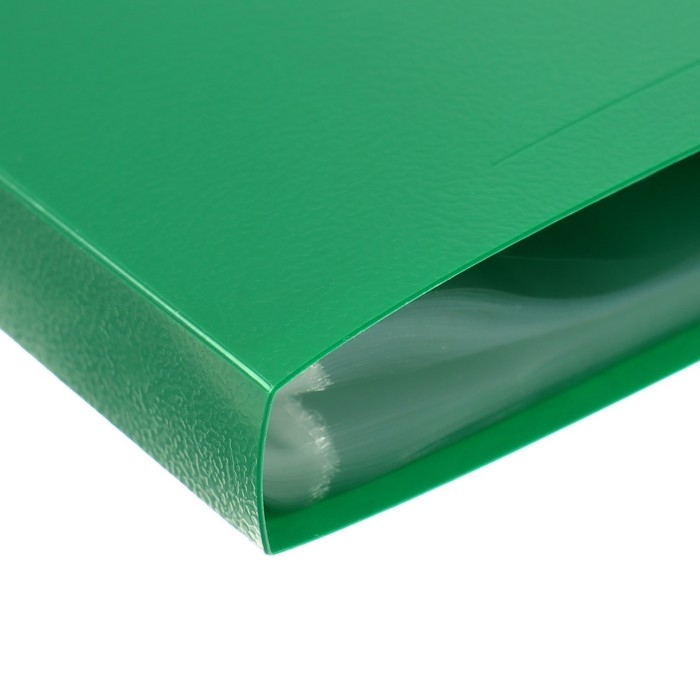 Папка с 60 вкладышами А4, 500 мкм, Calligrata, текстура Папка с 60 вкладышами А4, 500 мкм, Calligrata, текстура "песок", зелёная