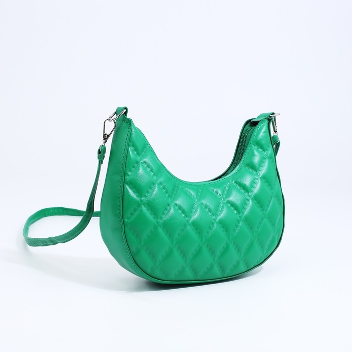 Сумка-багет на молнии, цвет зелёный Сумка-багет на молнии, цвет зелёный