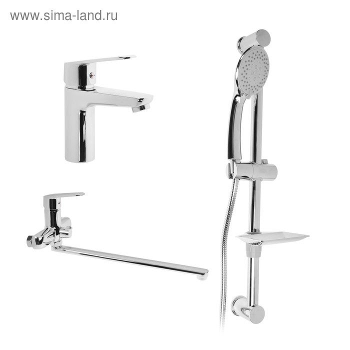 Набор смесителей Accoona A2769, для раковины, для ванны, стойка для душа, латунь Набор смесителей Accoona A2769, для раковины, для ванны, стойка для душа, латунь