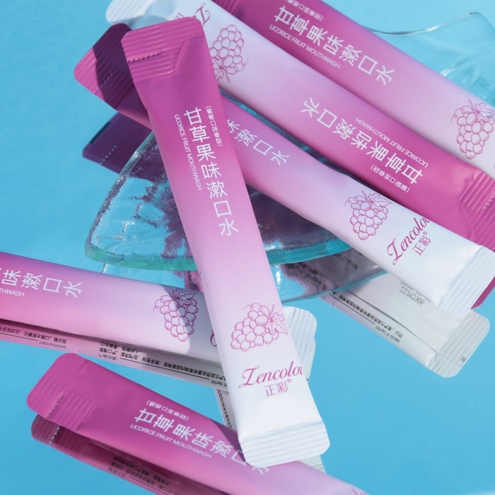 Набор ополаскивателей для рта в стиках со вкусом винограда, 20шт по 10 мл Набор ополаскивателей для рта в стиках со вкусом винограда, 20шт по 10 мл