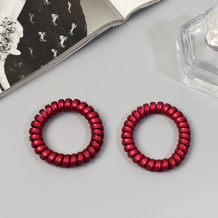 Резинка для волос Резинка для волос "Пружинка" (набор 2 шт) матовая, микс